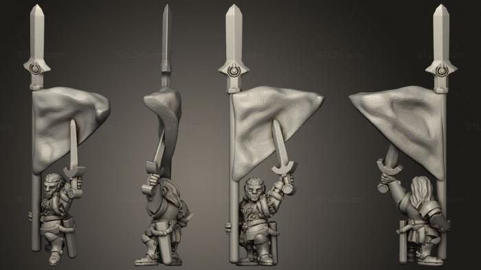 Military figurines (White Tree Spearmen 62, STKW_14852) 3D models for cnc