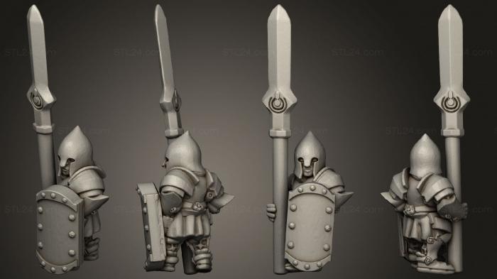 Military figurines (White Tree Spearmen 79, STKW_14856) 3D models for cnc
