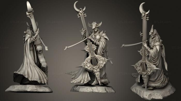 Military figurines (Merindel Silvercloud Moontouched bard, STKW_1487) 3D models for cnc