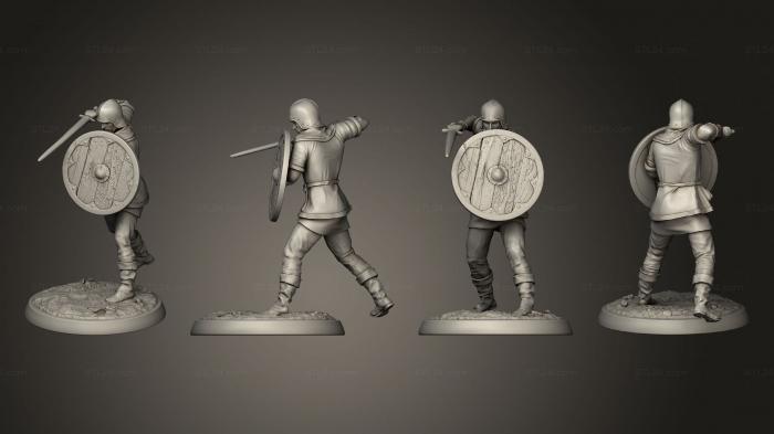 Military figurines (White wirewolf Human militia V 3, STKW_14905) 3D models for cnc
