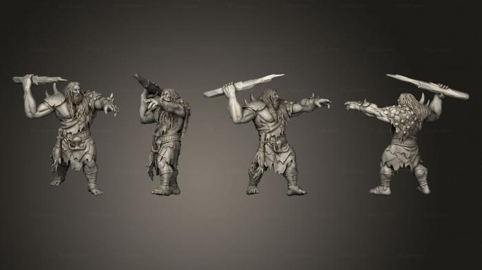Military figurines (White wirewolf Mountain giant 04, STKW_14923) 3D models for cnc