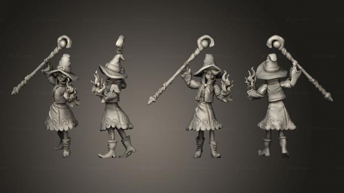 Military figurines (Witch Apprentice Magic, STKW_14975) 3D models for cnc