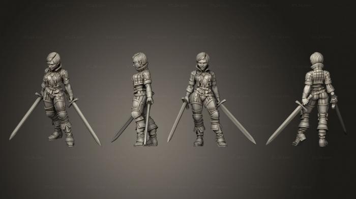 Military figurines (Witcher Contract Daena, STKW_14999) 3D models for cnc