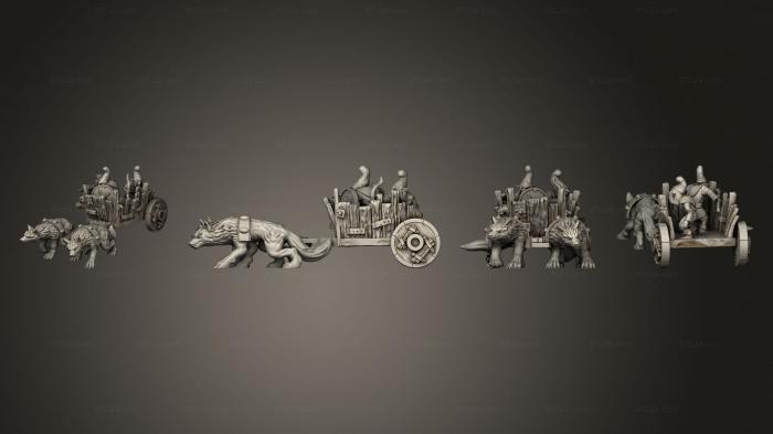 Military figurines (Wolf Chariot 01, STKW_15027) 3D models for cnc