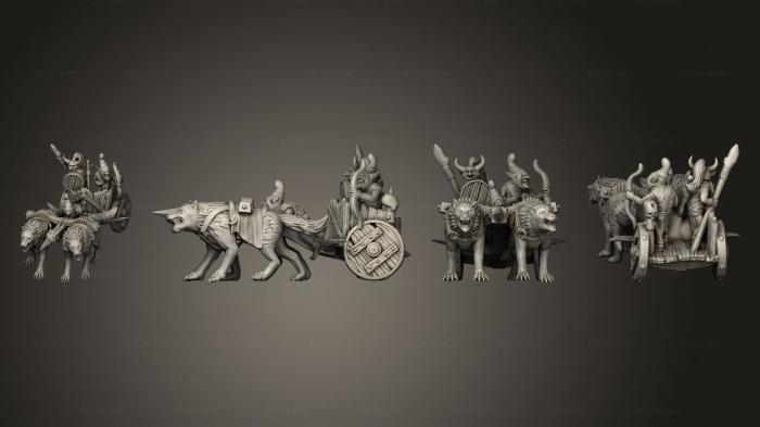 Military figurines (Wolf Chariot 03, STKW_15029) 3D models for cnc