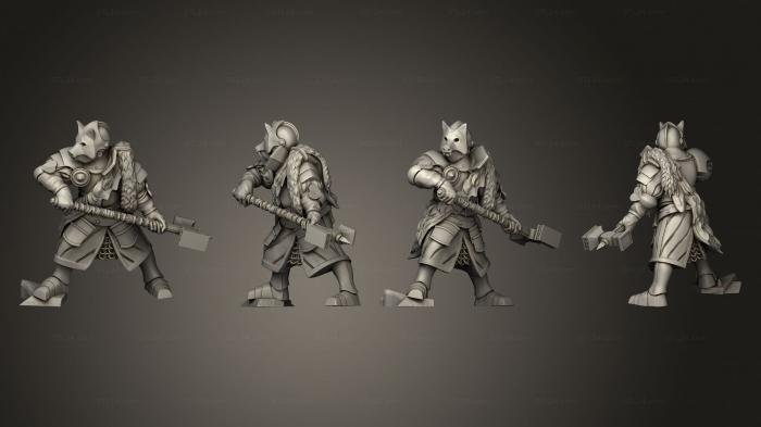 Military figurines (Wolf Knigth 02, STKW_15035) 3D models for cnc