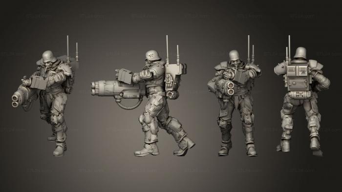 Military figurines (Wolf Pack Heavy Weapons Unit, STKW_15043) 3D models for cnc