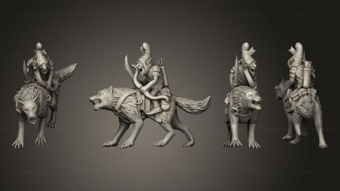 Military figurines (Wolf Rider Goblin 02, STKW_15047) 3D models for cnc