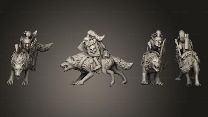 Military figurines (Wolf Rider Goblin 07, STKW_15052) 3D models for cnc