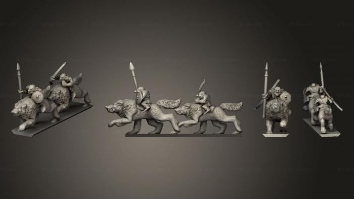 Military figurines (Wolf Riders Strip 2, STKW_15056) 3D models for cnc
