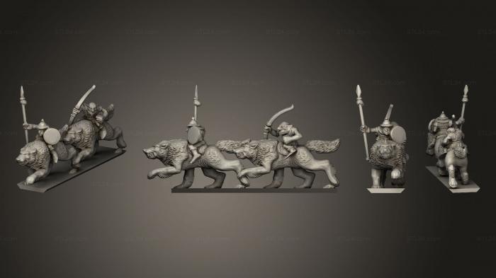 Military figurines (Wolf Riders Strip 3, STKW_15057) 3D models for cnc