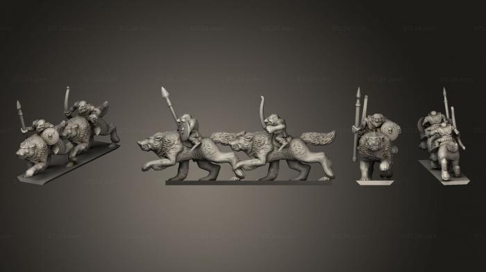 Military figurines (Wolf Riders Strip 4, STKW_15058) 3D models for cnc