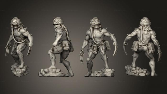 Military figurines (Wolverine Weapon X The Feral Badger, STKW_15062) 3D models for cnc