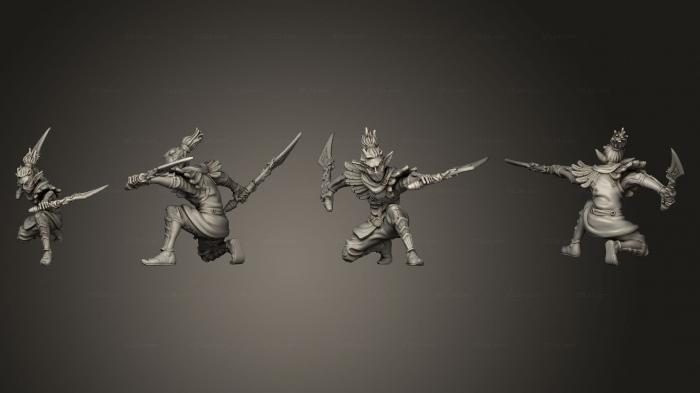 Military figurines (Wood Elves Scout Regiment 01, STKW_15084) 3D models for cnc