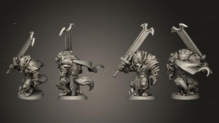 Military figurines (worgen warrior b, STKW_15100) 3D models for cnc
