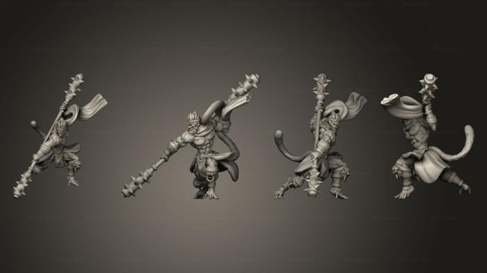 Military figurines (Wukong Journey to the West Wu Kong Pose 3, STKW_15142) 3D models for cnc