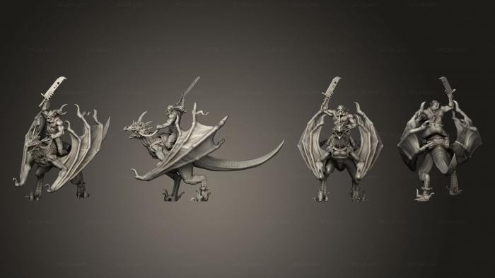 Military figurines (Wyvern with rider, STKW_15151) 3D models for cnc