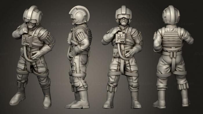 Military figurines (Xeon wing idle pose 3, STKW_15179) 3D models for cnc