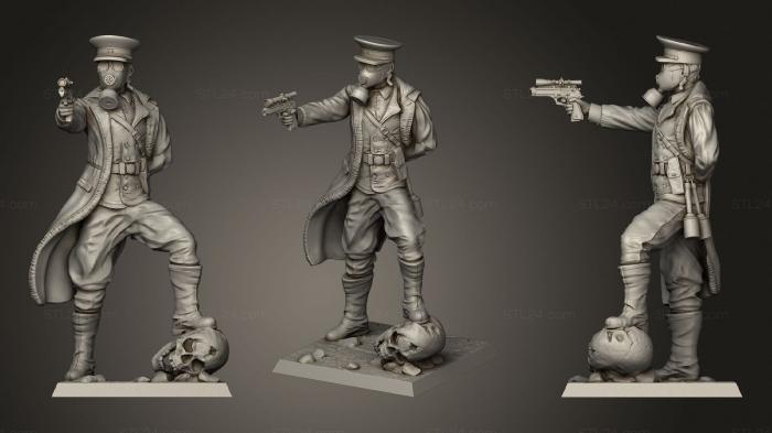 Military figurines (Moscow Jackals Commander, STKW_1519) 3D models for cnc