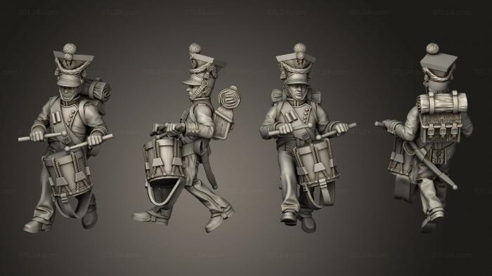 Military figurines (XW Command Drummer 01, STKW_15218) 3D models for cnc