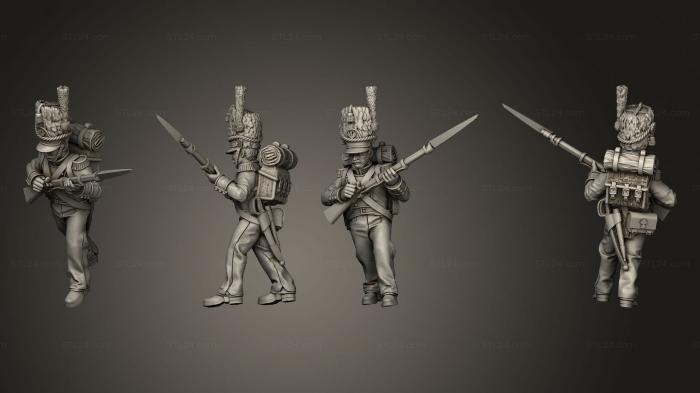 Military figurines (XW Command Drummer 33, STKW_15250) 3D models for cnc