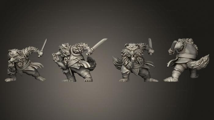 Military figurines (Yokai Tanuki Sword, STKW_15276) 3D models for cnc
