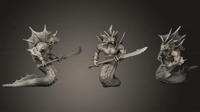 Military figurines (Naga warcraft, STKW_1530) 3D models for cnc