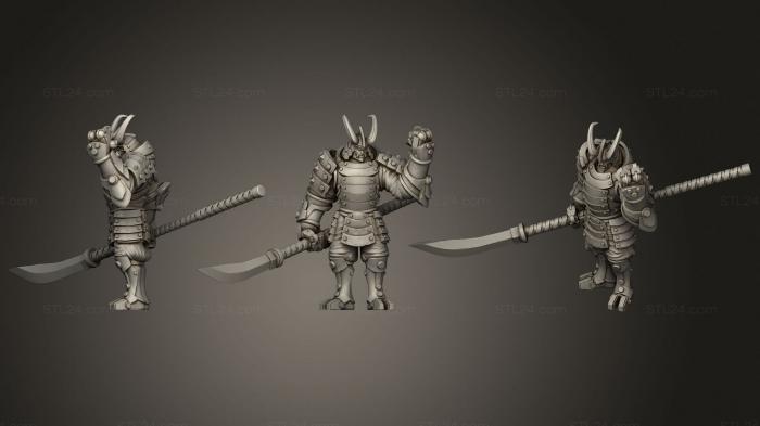 Military figurines (Naginata pose2, STKW_1532) 3D models for cnc