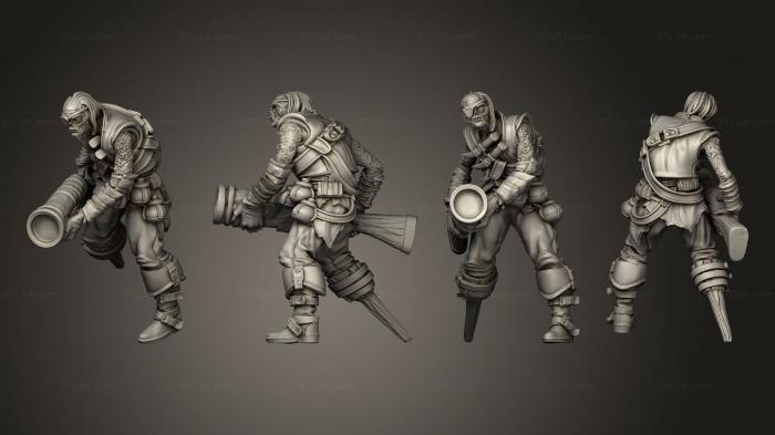 Military figurines (zombi 1, STKW_15329) 3D models for cnc