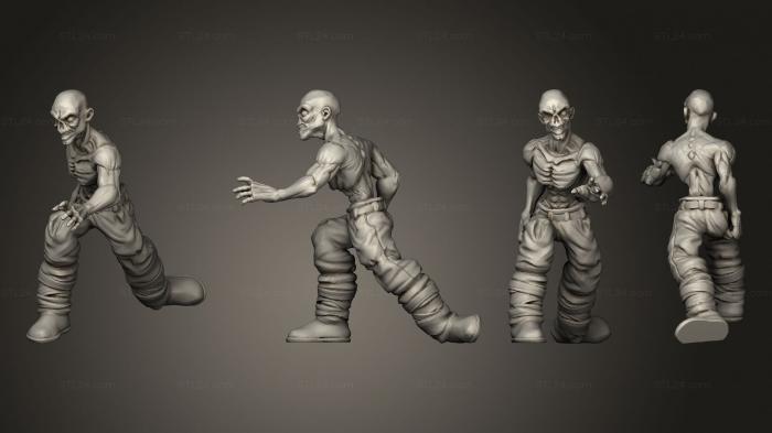 Military figurines (Zombie 01, STKW_15331) 3D models for cnc