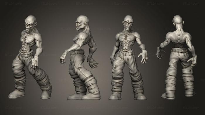 Military figurines (Zombie 2, STKW_15332) 3D models for cnc