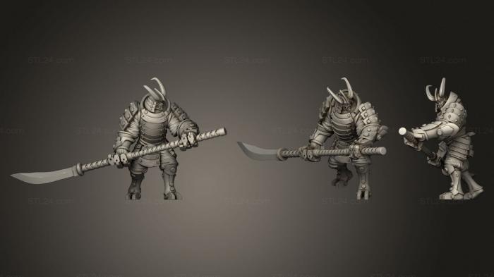 Military figurines (Naginata pose4, STKW_1534) 3D models for cnc