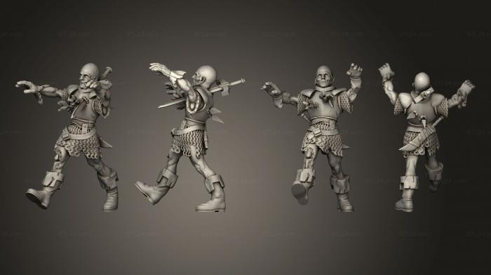 Military figurines (Zombie Knight, STKW_15346) 3D models for cnc
