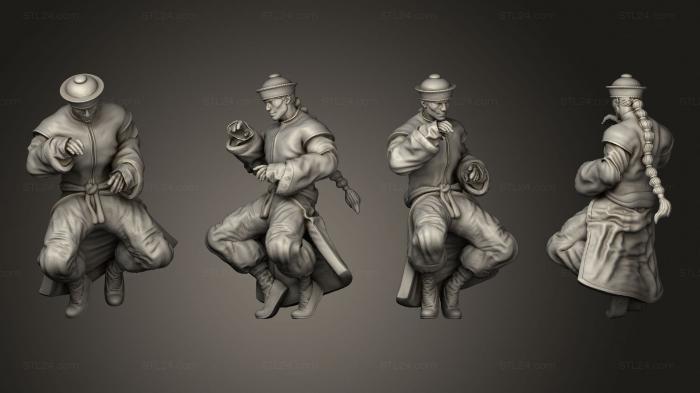 Military figurines (Zombie Kung Fu Monk, STKW_15349) 3D models for cnc