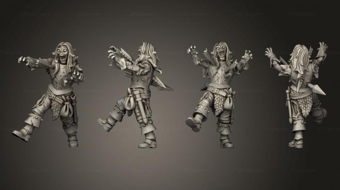 Military figurines (Zombie Warrior, STKW_15352) 3D models for cnc