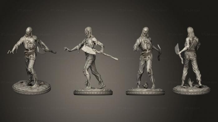 Military figurines (Zombie, STKW_15353) 3D models for cnc