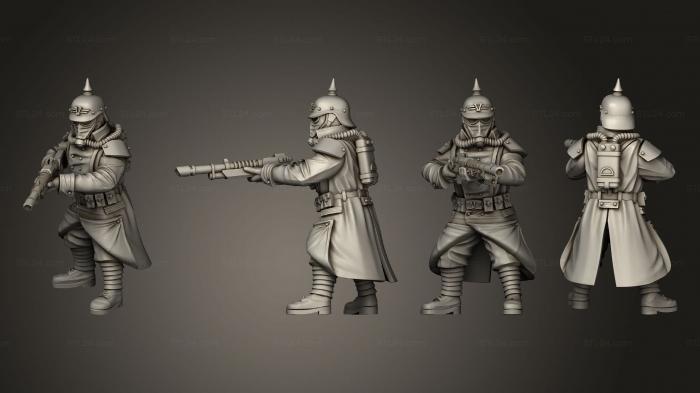 Military figurines (A military man with a gun 02, STKW_15358) 3D models for cnc
