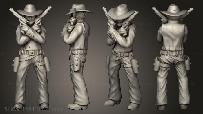 Military figurines (Cool Cowboy, STKW_15840) 3D models for cnc