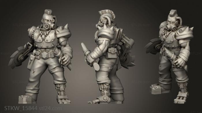 Military figurines (Cyber Barbarian, STKW_15844) 3D models for cnc