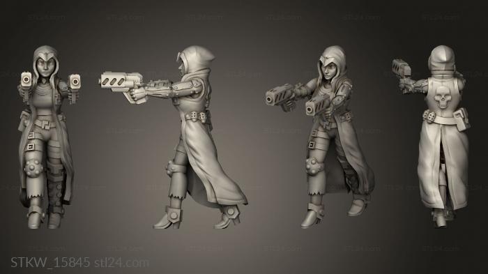 Military figurines (Cyber Assassin Shoot, STKW_15845) 3D models for cnc