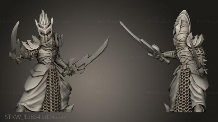 Military figurines (Dual Sword Duel, STKW_15854) 3D models for cnc