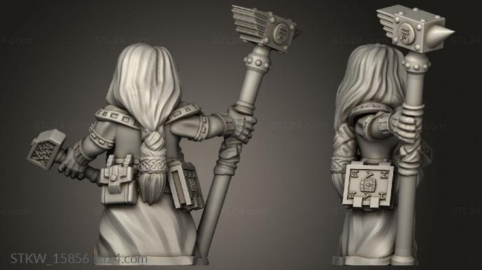 Military figurines (Dwarf Priest, STKW_15856) 3D models for cnc