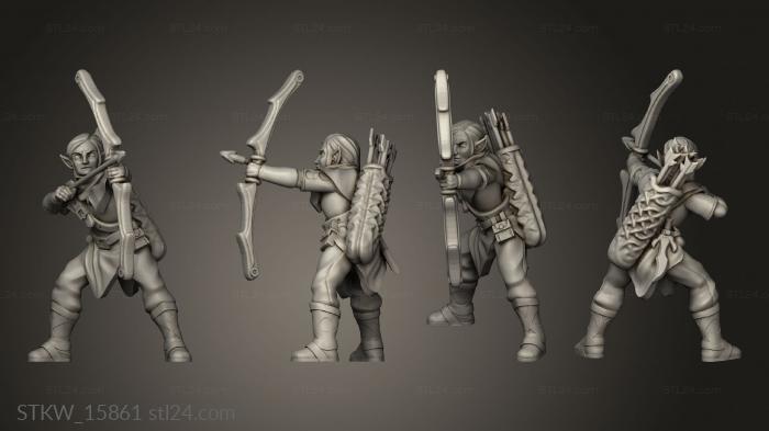 Military figurines (Elf Archer, STKW_15861) 3D models for cnc