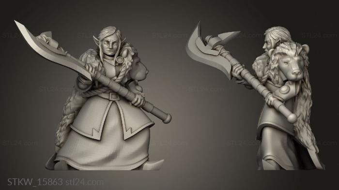 Military figurines (Elf Glaive Warrior, STKW_15863) 3D models for cnc