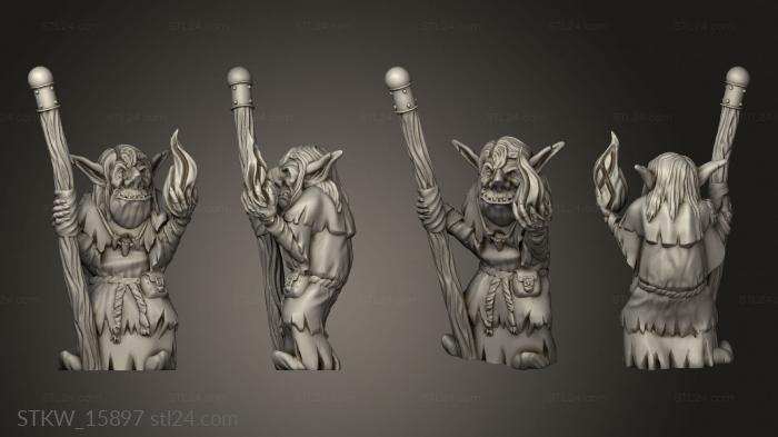 Military figurines (Goblin Mystic Shaman, STKW_15897) 3D models for cnc