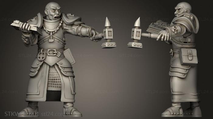 Military figurines (Human Male Warrior Priest, STKW_15901) 3D models for cnc