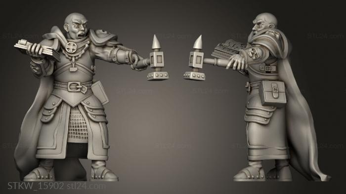 Military figurines (Human Male Warrior Priest, STKW_15902) 3D models for cnc