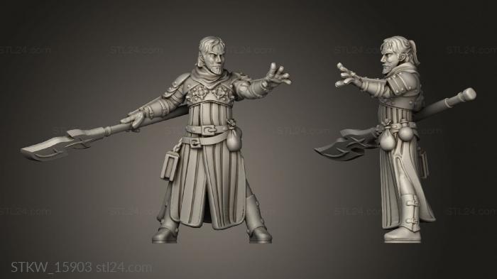 Military figurines (Human Male Witcher, STKW_15903) 3D models for cnc