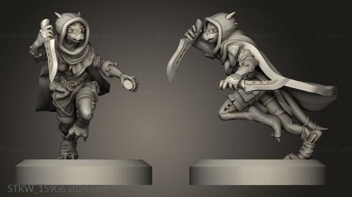 Military figurines (Kobold Male Dragonborn Rogue kob, STKW_15906) 3D models for cnc