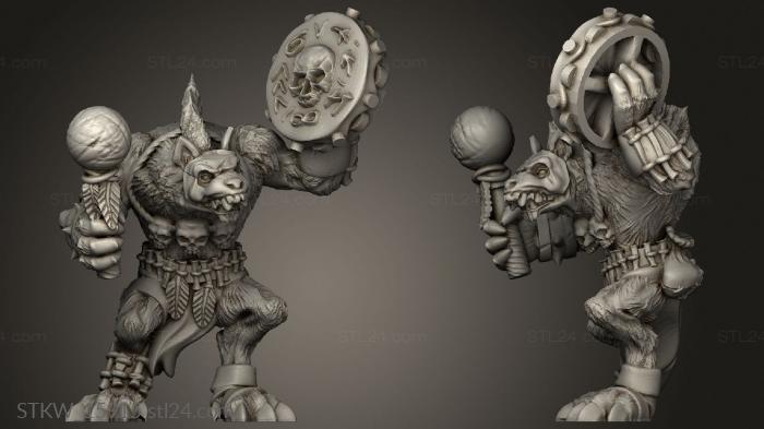 Military figurines (Gnoll Shaman, STKW_15915) 3D models for cnc